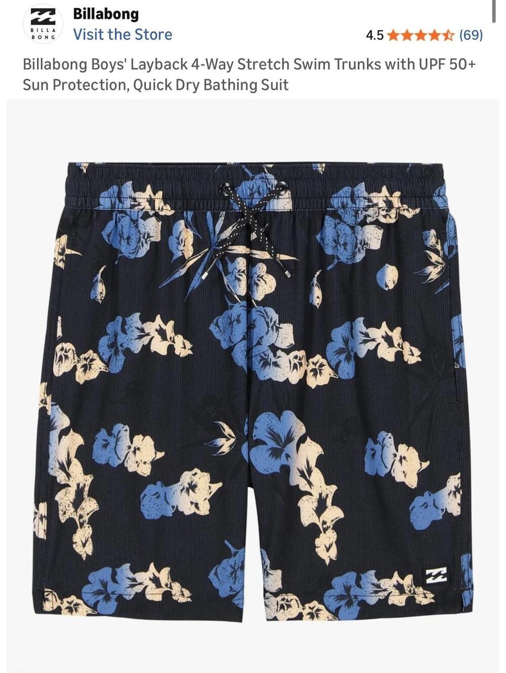 Billabong Boys' Layback 4-Way Stretch Swim Trunks with UPF 50+ Sun Protection